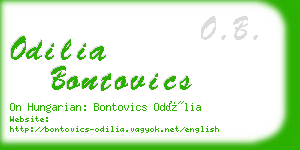 odilia bontovics business card